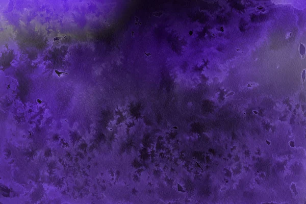 Peinture Aquarelle Violette Sur Papier Fond Abstrait — Photo