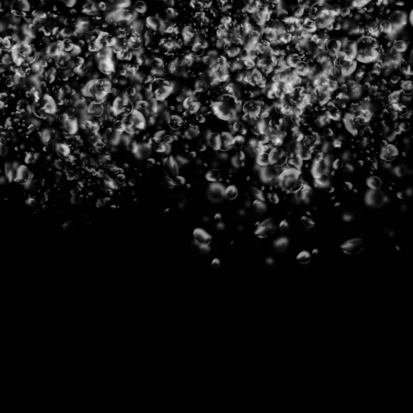 abstract wallpaper with soap bubbles on dark background