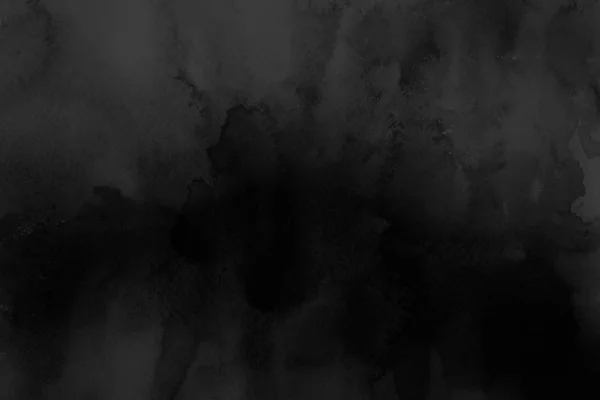 Negru Acuarelă Vopsea Hârtie Fundal Abstract — Fotografie, imagine de stoc