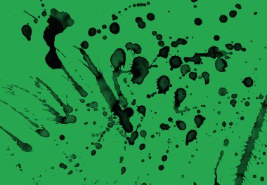 yeşil arka plan doku soyut siyah boya splatters