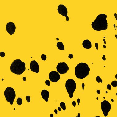 sarı arka plan doku soyut siyah boya splatters