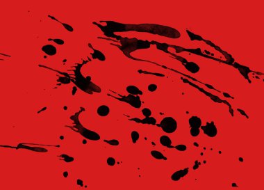 kırmızı arka plan doku soyut siyah boya splatters