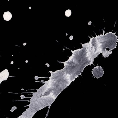 Soyut Beyaz boya doku siyah arka plan üzerine splatters