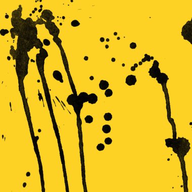 sarı arka plan doku soyut siyah boya splatters