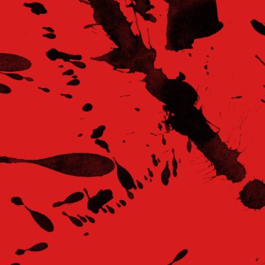 kırmızı arka plan doku soyut siyah boya splatters