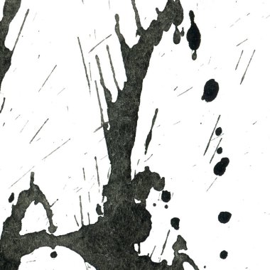 Beyaz arka plan doku soyut siyah boya splatters