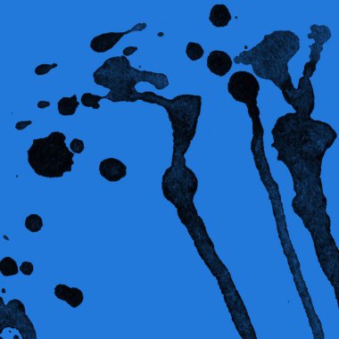 mavi arka plan doku soyut siyah boya splatters