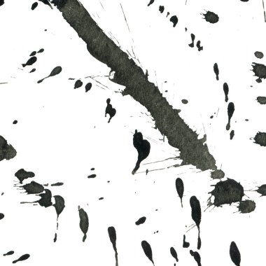 Beyaz arka plan doku soyut siyah boya splatters