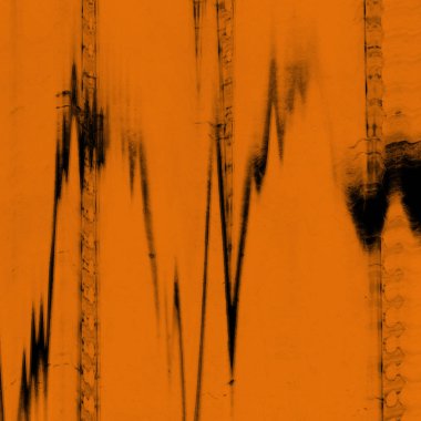 Dijital ekran aksaklık etkisi doku soyut. Turuncu ve siyah