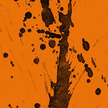 orangebackground doku soyut siyah boya splatters