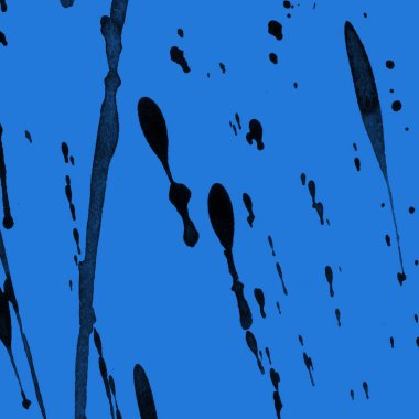mavi arka plan doku soyut siyah boya splatters