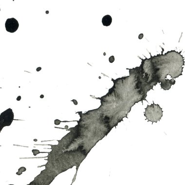 Beyaz arka plan doku soyut siyah boya splatters