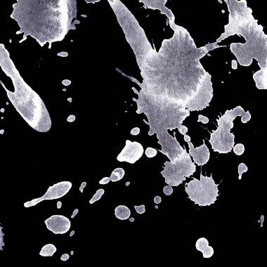 Soyut Beyaz boya doku siyah arka plan üzerine splatters