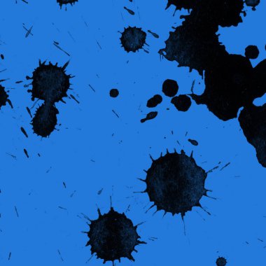 mavi arka plan doku soyut siyah boya splatters