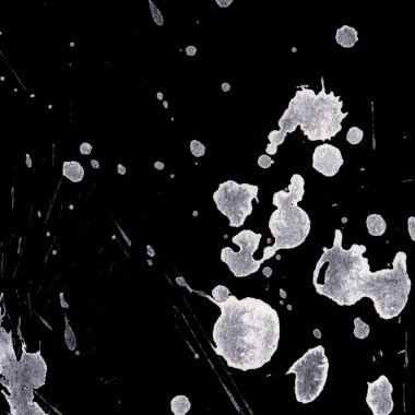 Soyut Beyaz boya doku siyah arka plan üzerine splatters