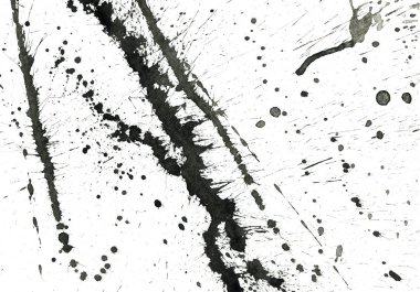 Beyaz arka plan doku soyut siyah boya splatters