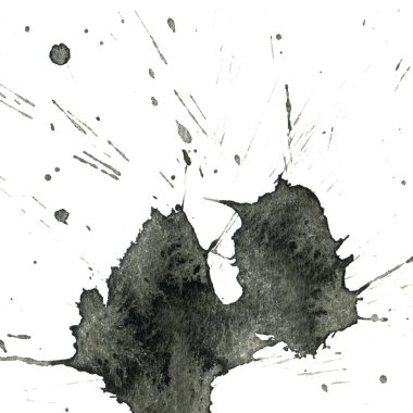 Beyaz arka plan doku soyut siyah boya splatters