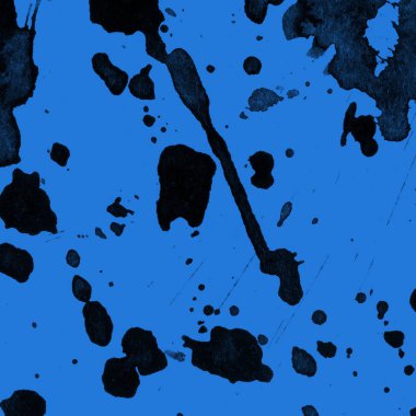 mavi arka plan doku soyut siyah boya splatters