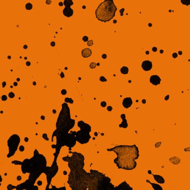 orangebackground doku soyut siyah boya splatters