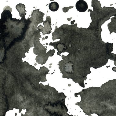 Beyaz arka plan doku soyut siyah boya splatters