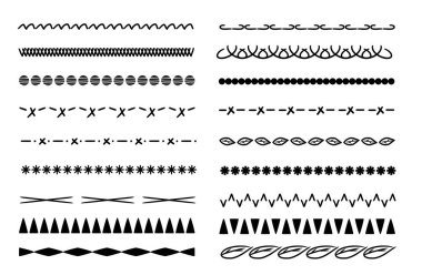Beyaz arka planda siyah Dekoratif kenarlık çizgisi