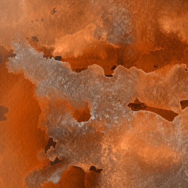 sulu boya boyama doku ile turuncu arka plan