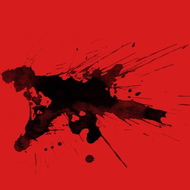kırmızı arka plan doku soyut siyah boya splatters