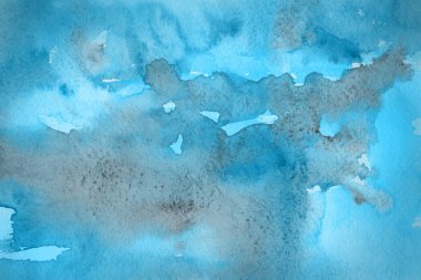 sulu boya boyama doku ile mavi arka plan