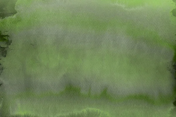 Grüne Aquarellfarbe Auf Papier Abstrakten Hintergrund — Stockfoto