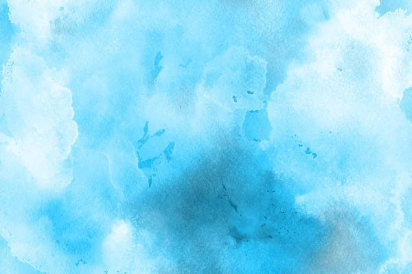 Blue Watercolor Paint Paper Abstract Background — Stock Photo, Image