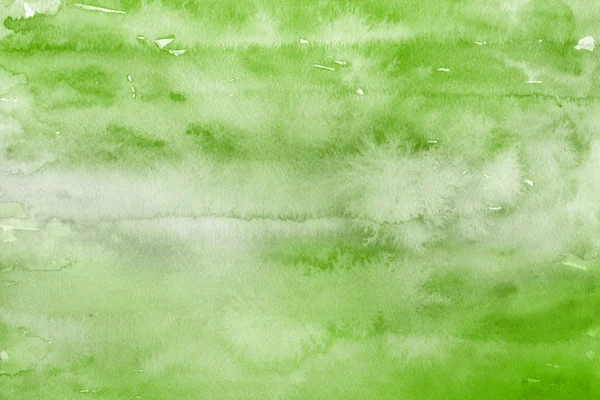 Groene Aquarel Verf Abstracte Achtergrond Van Papier — Stockfoto