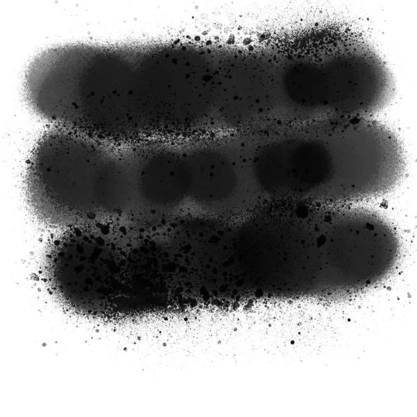 白の背景に黒のスプレー塗料 — ストック写真