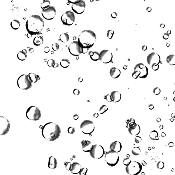 Ізольовані Водяні Бульбашки Білому Тлі — стокове фото