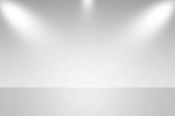 Fundo Papel Parede Branco Iluminado Com Holofotes — Fotografia de Stock