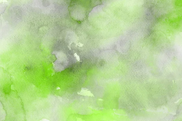 Groene Aquarel Verf Abstracte Achtergrond Van Papier — Stockfoto