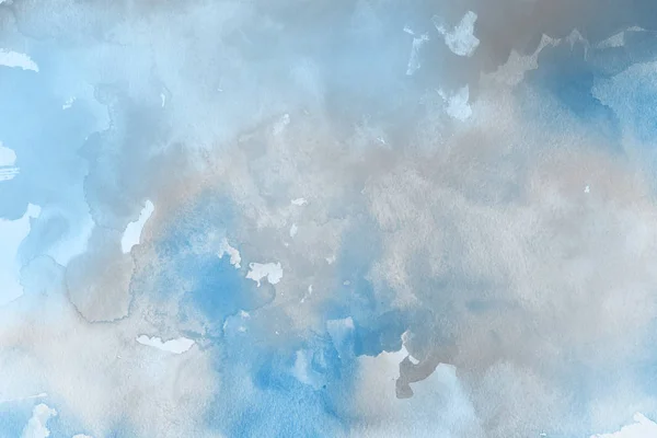 紙の抽象的な背景の青い水彩絵の具 — ストック写真