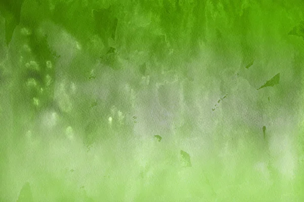 Pintura Acuarela Verde Sobre Fondo Abstracto Papel — Foto de Stock