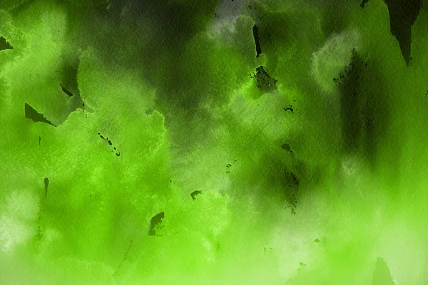 Zielony Farba Akwarela Papierze Streszczenie Tło — Zdjęcie stockowe
