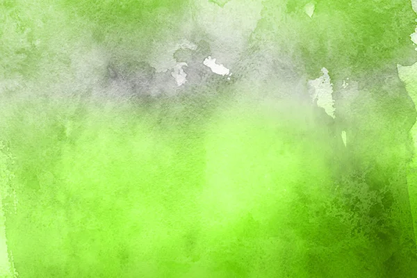 Pittura Acquerello Verde Sfondo Astratto Carta — Foto Stock