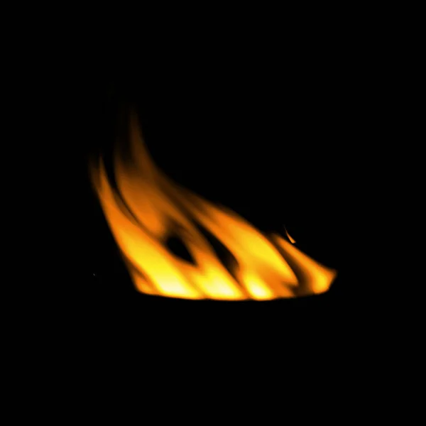 Abstrakte Tapete Feuer Auf Schwarzem Hintergrund — Stockfoto