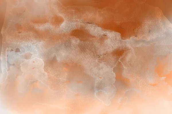 Orange Akvarell Festék Papír Absztrakt Háttér — Stock Fotó