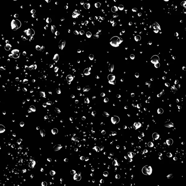 黑色背景上的孤立的白色气泡 水下氧气 — 图库照片
