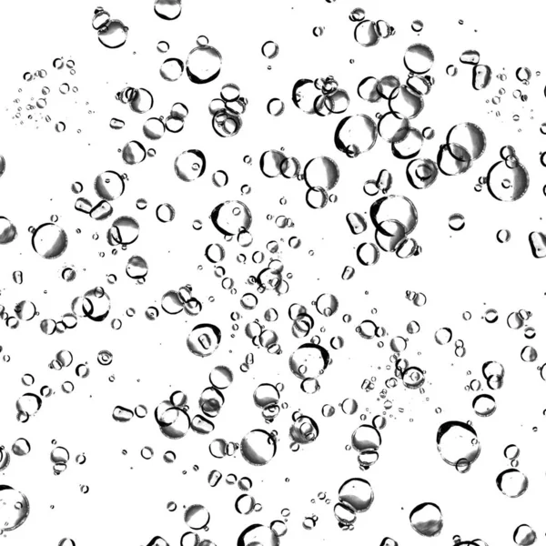 Bolle Acqua Isolate Sfondo Bianco — Foto Stock