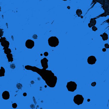 mavi arka plan doku soyut siyah boya splatters