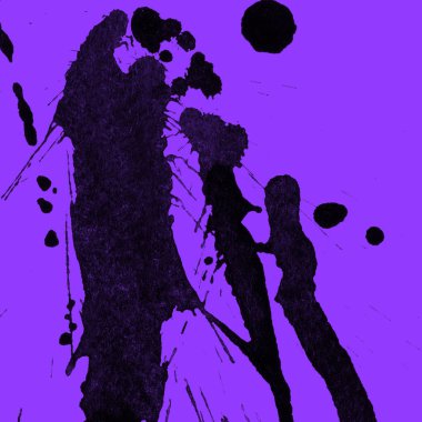mor arka plan doku soyut siyah boya splatters