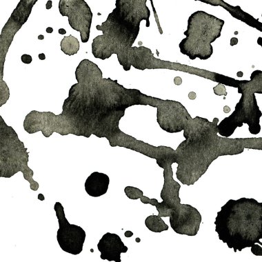 Beyaz arka plan doku soyut siyah boya splatters