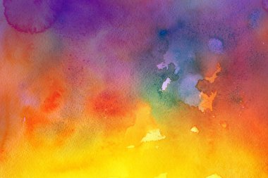 Kağıt arka plan üzerinde renkli sulu boya boya