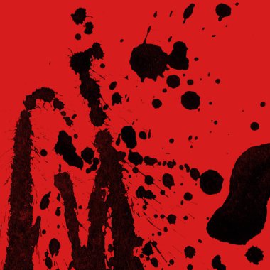 kırmızı arka plan doku soyut siyah boya splatters