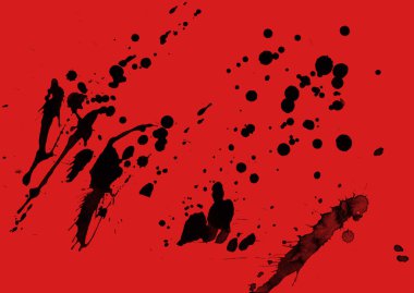 kırmızı arka plan doku soyut siyah boya splatters