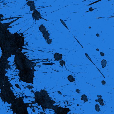 mavi arka plan doku soyut siyah boya splatters